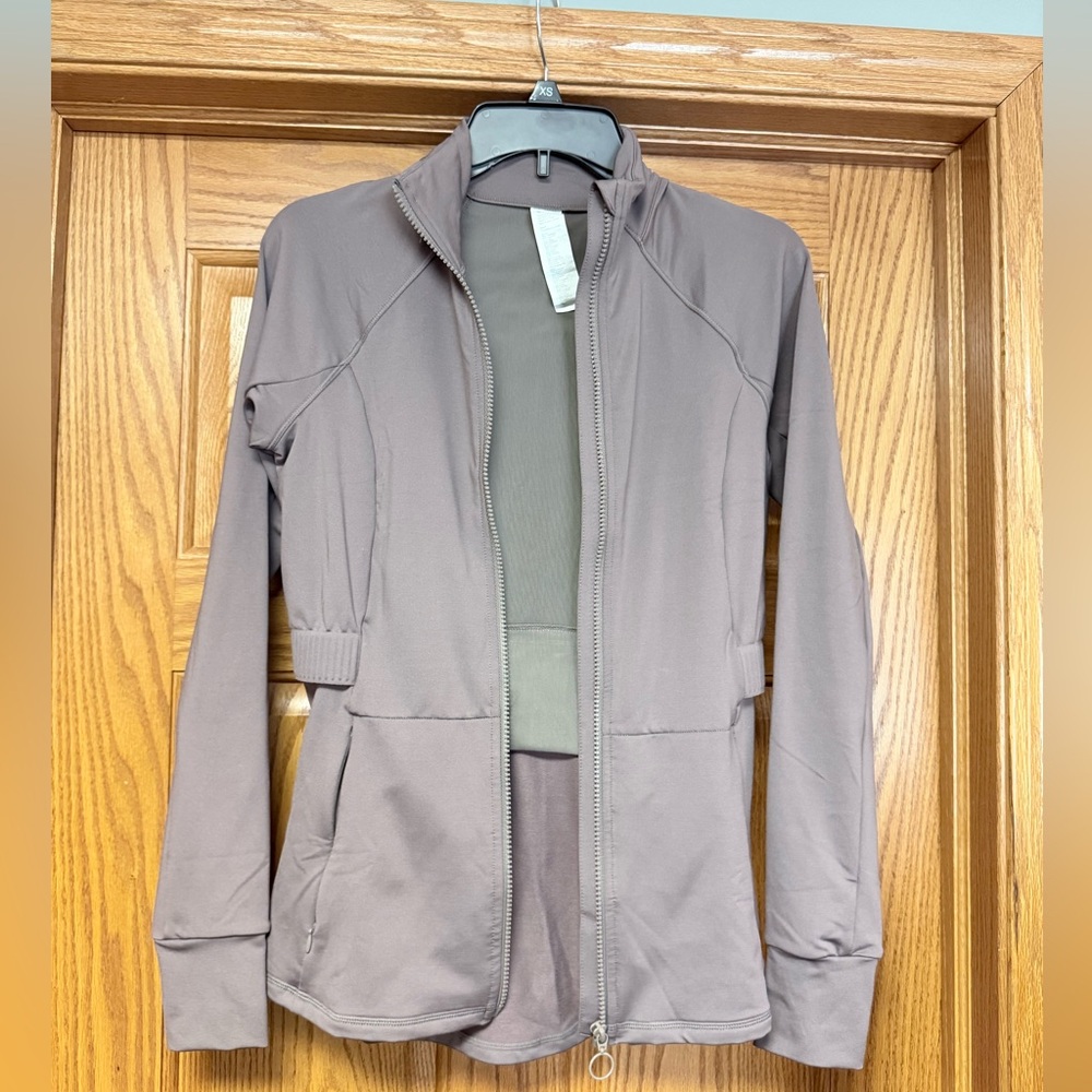 Fabletics Women’s Lightweight Zip-Front Jacket - Taupe